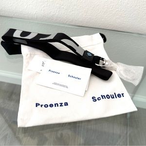 Proenza Schouler Logo Lanyard Key Cahin in Black ans Silver